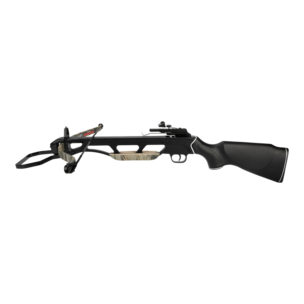 Арбалет Remington Jaeger, рекурсивный, god camo, плечи, тетива, стремя, крепеж, стрелы 2 шт., законцовки
