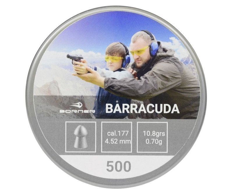 Пули пневматические Borner Barracuda 4.5 мм (500 шт, 0.7 грамм)
