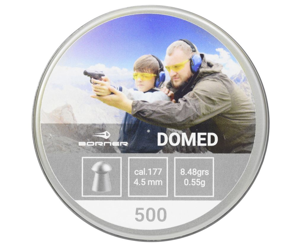 Пули пневматические Borner Domed 4.5 мм (500 шт, 0.55 грамм)