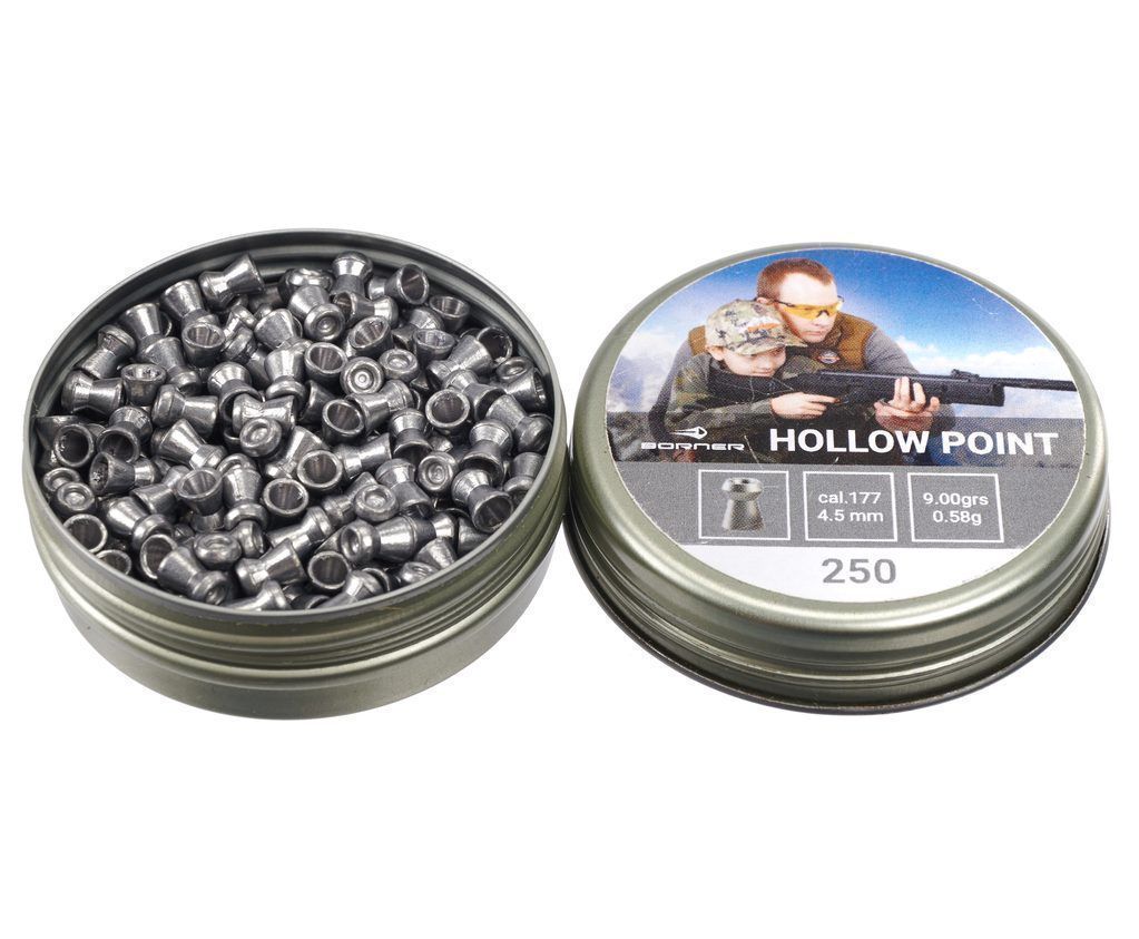 Пули пневматические Borner Hollow Point 4.5 мм (250 шт, 0.58 грамм)