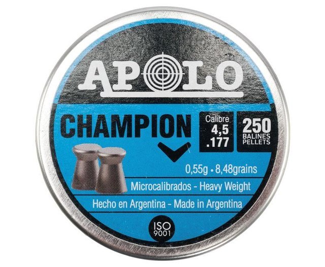 Пули пневматические Apolo Champion 4.5 мм (250 шт, 0.55 гр)
