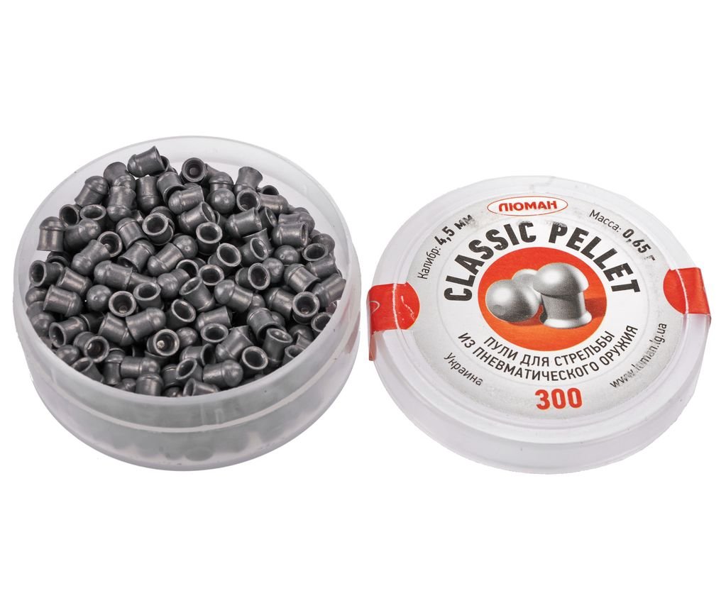 Пули пневматические Люман Classic Pellet 4.5 мм (300 шт, 0.65 грамм)