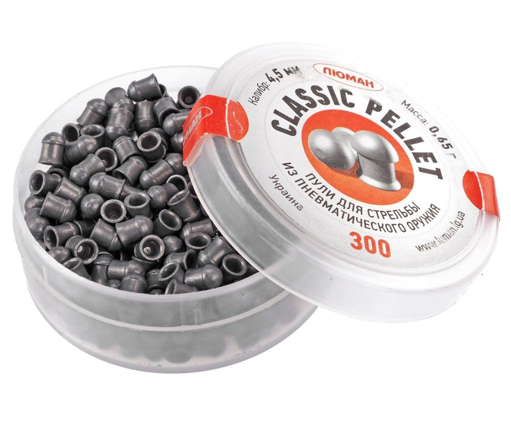 Пули пневматические Люман Classic Pellet 4.5 мм (300 шт, 0.65 грамм)