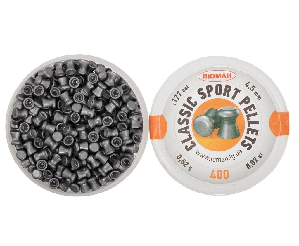 Пули пневматические Люман Classic Sport Pellets 4.5 мм (0.52 г, 400 шт)