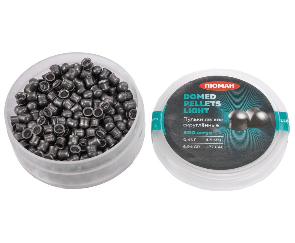 Пули пневматические Люман Domed Pellets Light 4.5 мм (0.45 г, 300 шт)