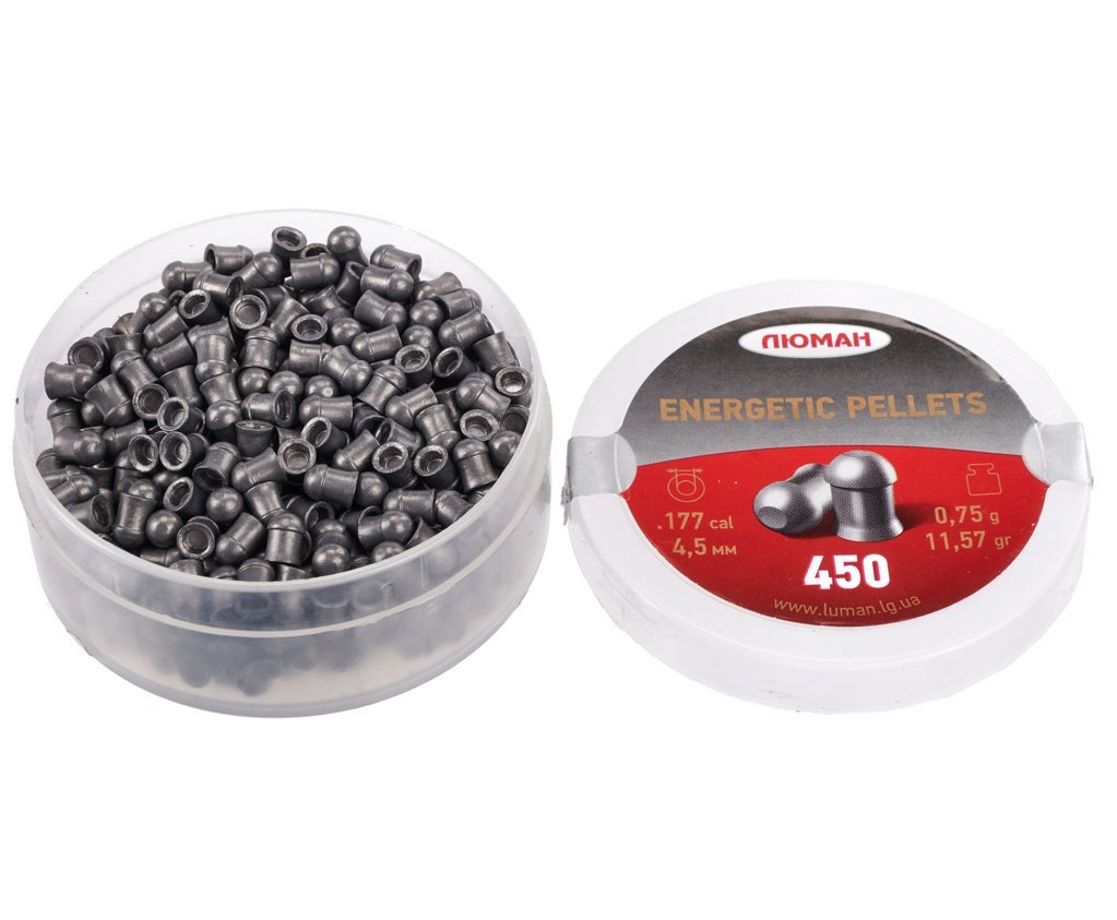 Пули пневматические Люман Energetic Pellets 4.5 мм (450 шт, 0.75 грамм)