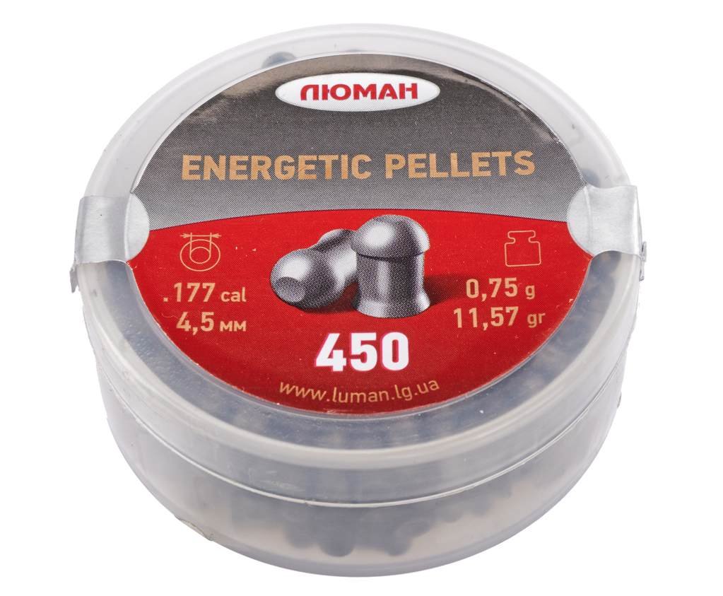 Пули пневматические Люман Energetic Pellets 4.5 мм (450 шт, 0.75 грамм)