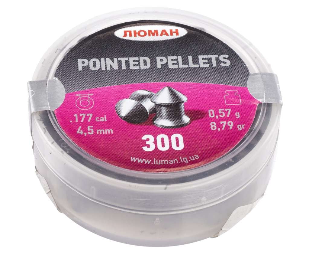 Пули пневматические Люман Pointed Pellets 4.5 мм (300 шт, 0.57 грамм)