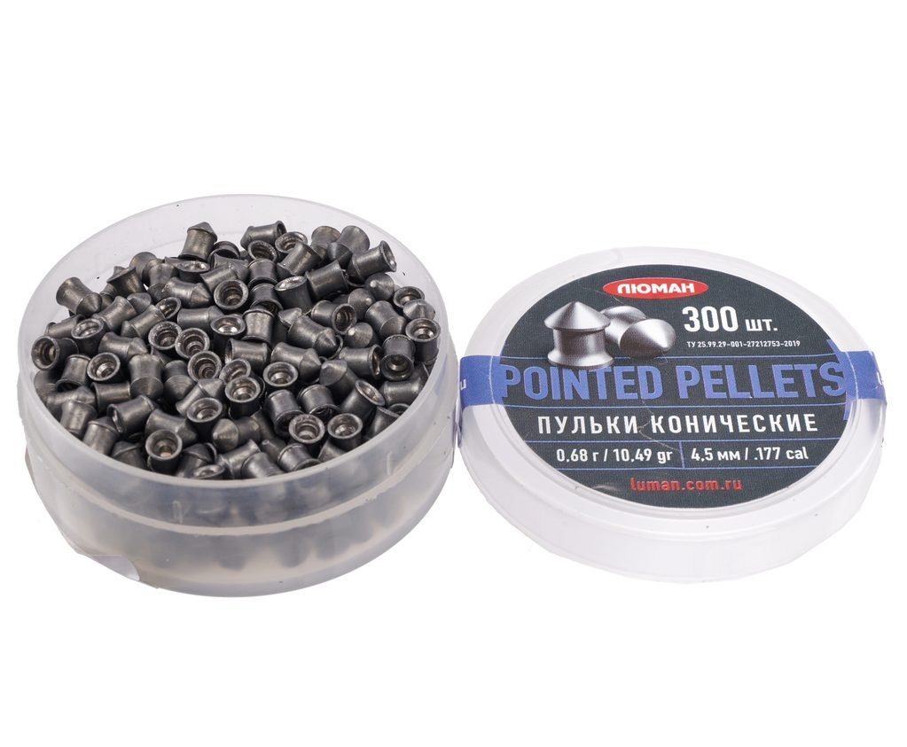 Пули пневматические Люман Pointed Pellets 4.5 мм (300 шт, 0.68 г)
