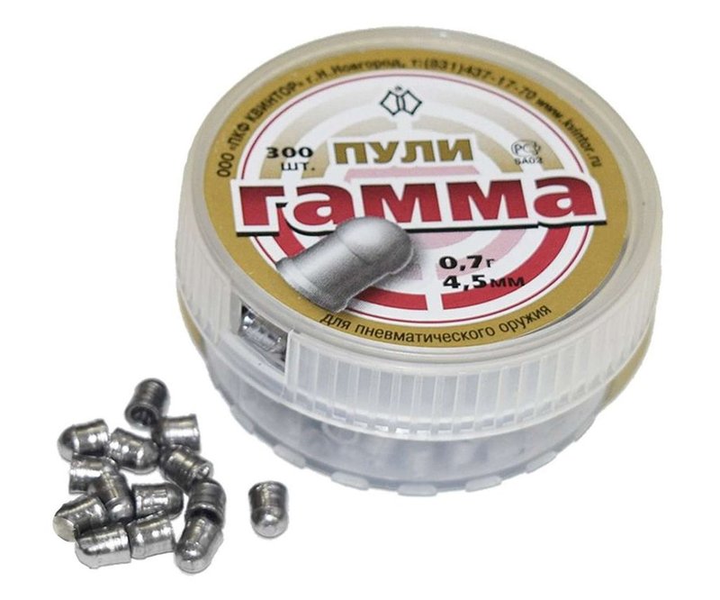 Пули Квинтор «Гамма №1» 4,5 мм, 0,7 г (300 штук)