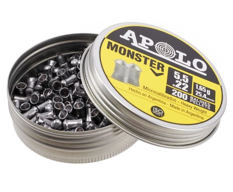 Пули пневматические Apolo Monster 5.5 мм (200 шт, 1.65 грамм)