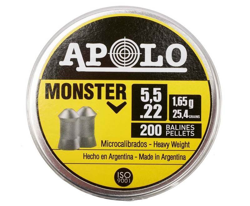 Пули пневматические Apolo Monster 5.5 мм (200 шт, 1.65 грамм)