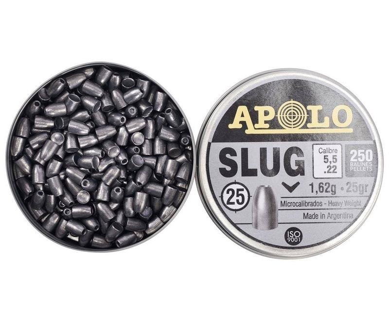 Пули пневматические Apolo Slug 5.5 мм (250 шт, 1.62 гр)