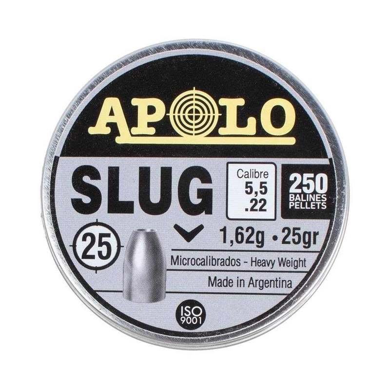 Пуля пневматическая APOLO "Slug", для винтовки, 5,5 1.62 гр. (250 шт.)
