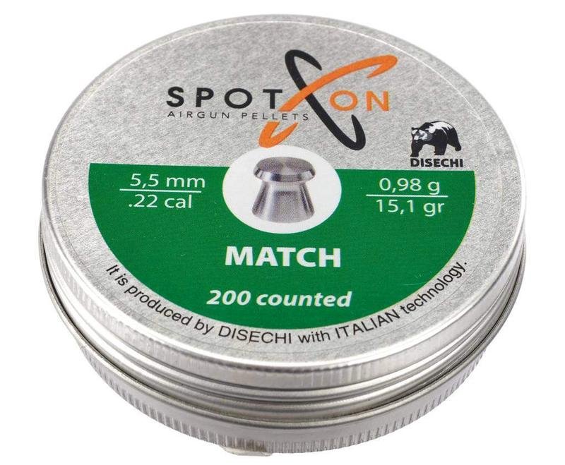 Пули пневматические Spoton Disechi Match 5.5 мм (0.98 грамма, 200 шт)