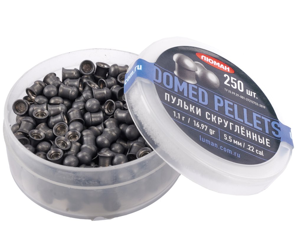 Пули пневматические Люман Domed Pellets 5.5 мм (250 шт, 1.1 г)