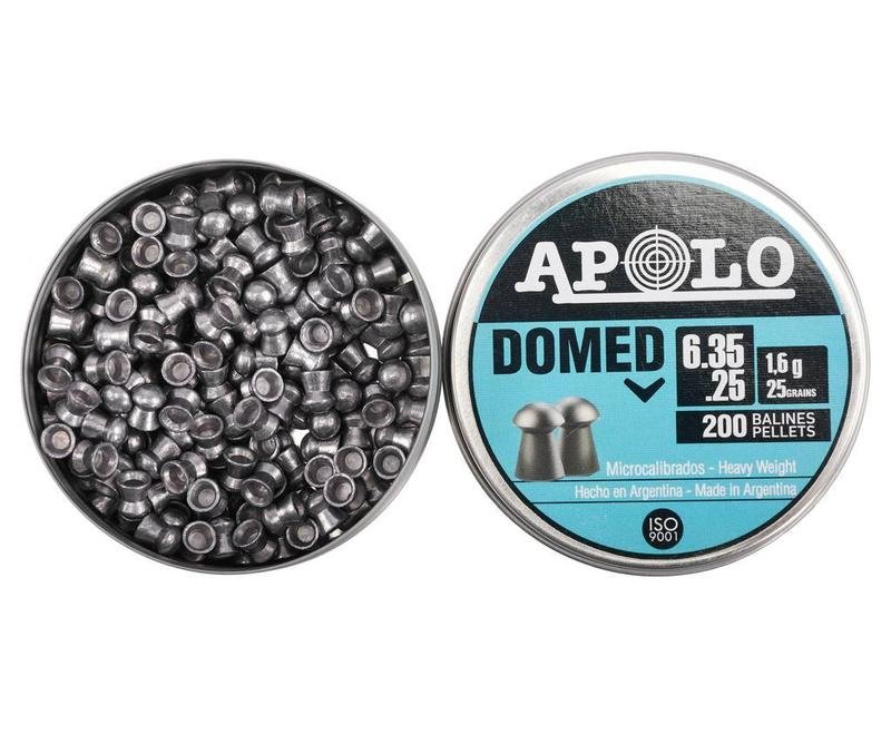 Пули пневматические Apolo Domed 6.35 мм (200 шт, 1.6 грамм)