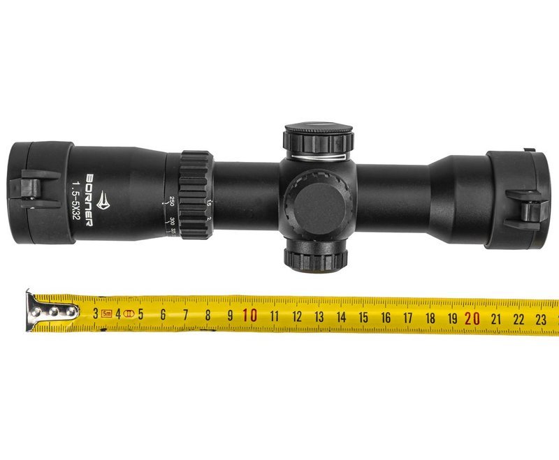 Оптический прицел Borner 1.5-5x32 (для арбалета, подсветка, 25.4 мм, Weaver)