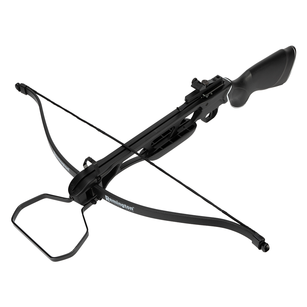 Арбалет Remington Jaeger, рекурсивный, black, плечи, тетива, стремя, крепеж, стрелы 2 шт., законцовки