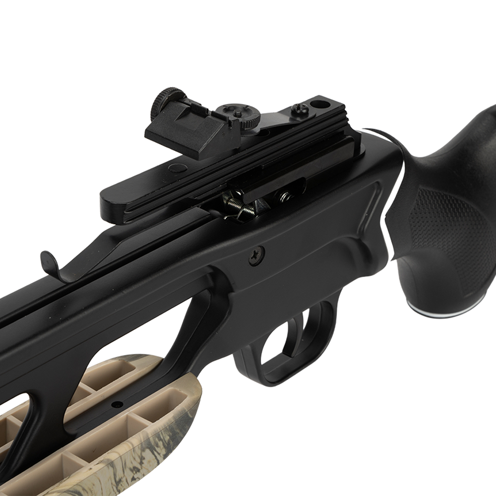 Арбалет Remington Jaeger, рекурсивный, god camo, плечи, тетива, стремя, крепеж, стрелы 2 шт., законцовки